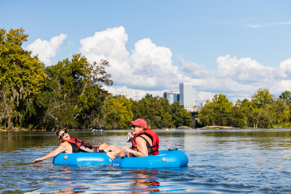 Diverse river activities setting the scene for summer fun in Columbia, SC.