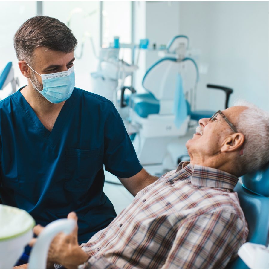 dentist taking care of patient
